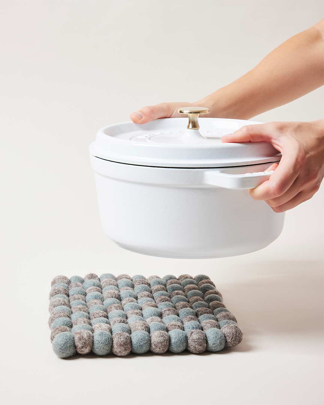 Artisan Felt Pom Pom Trivet - Image 3
